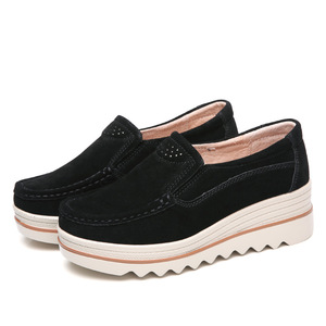 Mocasines Deportivos Casuales para Mujer, con Cordones, Suela de Goma, Aumento de Altura, Amortiguación de PU, Zapatos Cómodos para Caminar, Primavera - Product Image 4