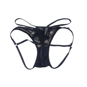 Culottes sexy en dentelle de style européen et américain pour femmes, dos ajouré, bretelles croisées, taille basse, pas besoin de les enlever. - Product Image 5