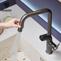 Robinet de cuisine moderne en laiton, mitigeur purificateur d'eau, montage sur plan, eau chaude et froide, poignée unique