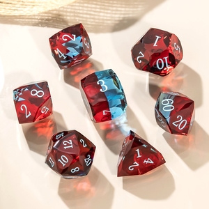 Wholesale Natural Gemstone <b>Dice</b> D&d Engraved DND Gem <b>Dice</b> Handmade Stone Polyhedral <b>Dice</b> <b>Set</b> for Tabletop Games - Product Image 1