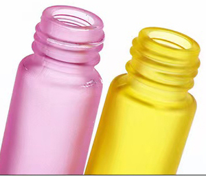 High Quality 10ml Portable Sample Packaging <b>Empty</b> Matte -Shaped <b>Glass</b> Screw Cap Bead <b>Bottle</b> Essential Oil Solution Sealed - Product Image 3