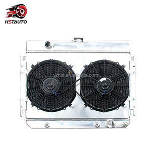 Radiateur de refroidissement tout en aluminium avec cache de ventilateur pour <span class=keywords><strong>Chevrolet</strong></span> Bel Air Biscayne Caprice Chevelle El Camino <span class=keywords><strong>Impala</strong></span> 1965-1969 - Product Image 1