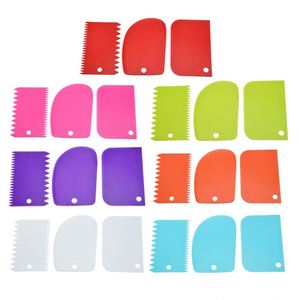 3 Pcs Cake Scraper Smoother Set, Cake Icing Smoother Tool for Cake Decorating, Plastic Dough Scraper - Product Image 3