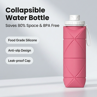 Gobelet pliable sans BPA, bouteille d'eau en silicone, bouteille pliable sans BPA pour les sports de plein air, les voyages et le camping