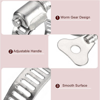 Collier de serrage pour mât de drapeau en acier inoxydable 304, réglable avec écrou à oreilles, support de mât de drapeau à serrage manuel, clip de fixation robuste pour poteau