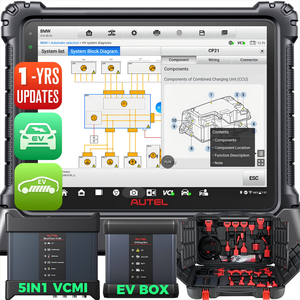 ชุดเครื่องมือวิเคราะห์แบตเตอรี่แรงดันสูง New MaxiSYS Ultra EV พร้อมชุด EVDiag สำหรับการเข้ารหัสแบบสองทิศทาง ULTRA EV + อัปเดต 1 ปี รองรับแรงดันไฟฟ้า 12-24V - Product Image 1