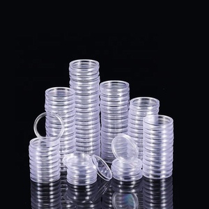 Étuis de rangement pour jetons de jeu de cartes <span class=keywords><strong>Arkham</strong></span> Horror, capsules rondes transparentes pour pièces de monnaie, diamètre interne de 25 mm - Product Image 1