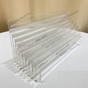 Salon chuyên nghiệp biểu đồ màu acrylic bảng hiển thị trong suốt rõ ràng sơn móng tay đứng nhiều lớp Nail Mẹo hiển thị khung - Product Image 6