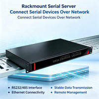 Servidor de Dispositivos Seriales de 8 Puertos 1U para Montaje en Rack, RS232/485 con Aislamiento de 2KV, TCP/UDP Transparente y COM Virtual, 12-48V DC