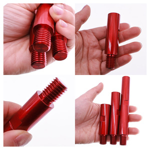 Tige d'extension en alliage d'aluminium rouge M14 de 75 mm, 100 mm, 140 mm pour polisseuse rotative et meuleuse - Product Image 3