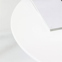 Vente en Gros de Meubles de Maison Nordic Modern White Top Table Basse Ronde de Salon en Bois de Chêne