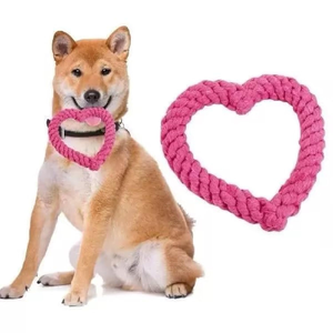 New Design Pet Bite Rope Toy <b>Cat</b> and Dog Molar Rubber <b>Ring</b> Cute Pig Shaped Molar Gum Ball - Product Image 1