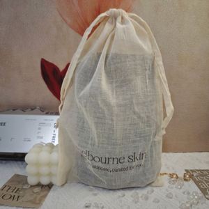 Custom Logo Printed Cotton Linen for Shoe <b>Clothes</b> Hat <b>Storage</b> High End Drawstring Cotton Dust Pouch - Product Image 4