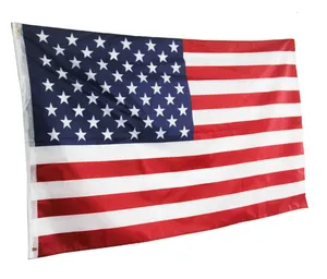 Ukuran Disesuaikan Semua Negara Bagian Mencetak Poliester Bendera Nasional Amerika