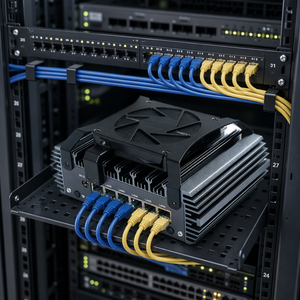 OEM 6 LAN 2.5G Firewall Mini PC N150 N100 POE Soft <strong>Router</strong> 1*DDR5 RS232 X86 Industrial Gateway for Network Security - Product Image 3