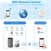Prise intelligente Wifi Tuya 16A, prise UK/SA, fonctionne avec Alexa, surveillance de la consommation électrique, connexion, télécommande, prise intelligente pour la maison