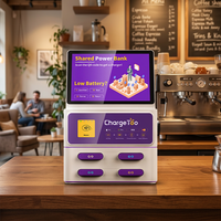 Terminal de point de vente, lecteur de cartes, banque d'alimentation pour téléphone, distributeur automatique de banques d'alimentation, application de location de banques d'alimentation, kiosque, station de recharge, café