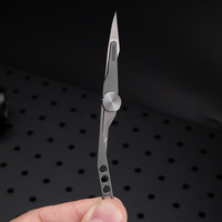 MINI Scalpel en alliage de titane NO11 Lames remplaçables Couteau pliant Couteau EDC portable à ouverture rapide Outil utile pour le camping