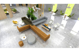 Muebles de recepción modulares comerciales, asientos suaves, juego de sofás seccionales para oficina y vestíbulo de Hotel, áreas de espera públicas, visitantes de oficina - Product Image 6