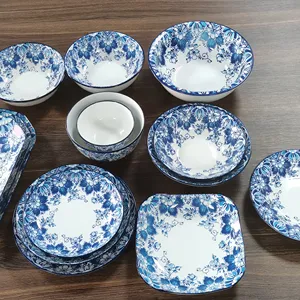 Wholesale Cheap Price Porcelain Full Decal Tableware Ceramic Dinnerware Sets