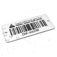 Etiquetas de Código QR Personalizadas, Resistentes al Fuego, Duraderas, para Almacenes Industriales, Equipos Logísticos, Etiquetas de Identificación de Activos de Aluminio Metálico Mini con Código de Barras