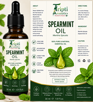 Minyak Esensial Spearmint Alami untuk Formula Perawatan Rambut Cocok untuk Produk Penataan Rambut, Sampo, Kondisioner, Campuran Minyak Rambut