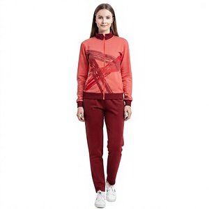 Conjunto Deportivo para Mujer, Chaqueta con Cierre y Manga Larga Transpirable, Pantalones Deportivos de Corte Holgado - Product Image 1