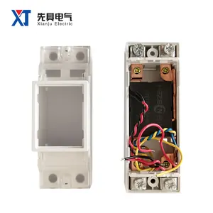 2P Single Phase Plastic Power Electricity Meter Housing ABS Case Internal Relay 35mm Din Rail Factory Customization OEM ODM