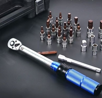 Kunci pas torsi sepeda, Drive 1/4 inci 2-24Nm 32 buah satu Set, kunci pas torsi dengan soket Bar ekstensi