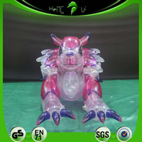Personnage de dragon gonflable personnalisé en dessin animé animal, mignon, en PVC transparent, pour fille, avec SPH