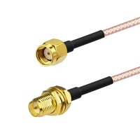 Cable de Extensión de Antena WiFi Coaxial RG316 con Conectores RP-SMA de 30 cm (12 Pulgadas) para Router WiFi, Cámara IP de Seguridad, Mini PCI Inalámbrico