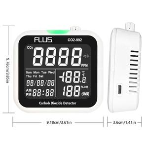 Monitor De Qualidade Do Ar Interior Desktop Analisador De Gás De Dióxido De Carbono Detector De Medidor De CO2 Monitor De CO2 Smoketesterwith Alarme - Product Image 5