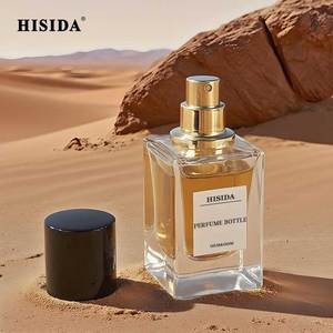 Quảng trường sang trọng thiết kế chai nước hoa thủy tinh 30ml 50ml <span class=keywords><strong>100ml</strong></span> rõ ràng chai nước hoa rỗng với nắp vàng - Product Image 6