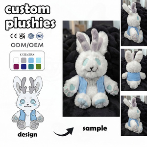 Fabricante de Peluches Personalizados OEM/ODM, Peluche de Conejo con Cuernos, Corazón y Patas, Regalos de San Valentín, Tadybear <span class=keywords><strong>Stich</strong></span>, Muñeco de Peluche Personalizado - Product Image 1