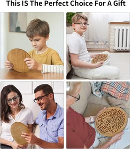 <span class=keywords><strong>Jeu</strong></span> de <span class=keywords><strong>labyrinthe</strong></span> en bois rond <span class=keywords><strong>Labyrinthe</strong></span> en marbre pour l'éducation et le plaisir Casse-tête Puzzle <span class=keywords><strong>Jeu</strong></span> de logique - Product Image 6