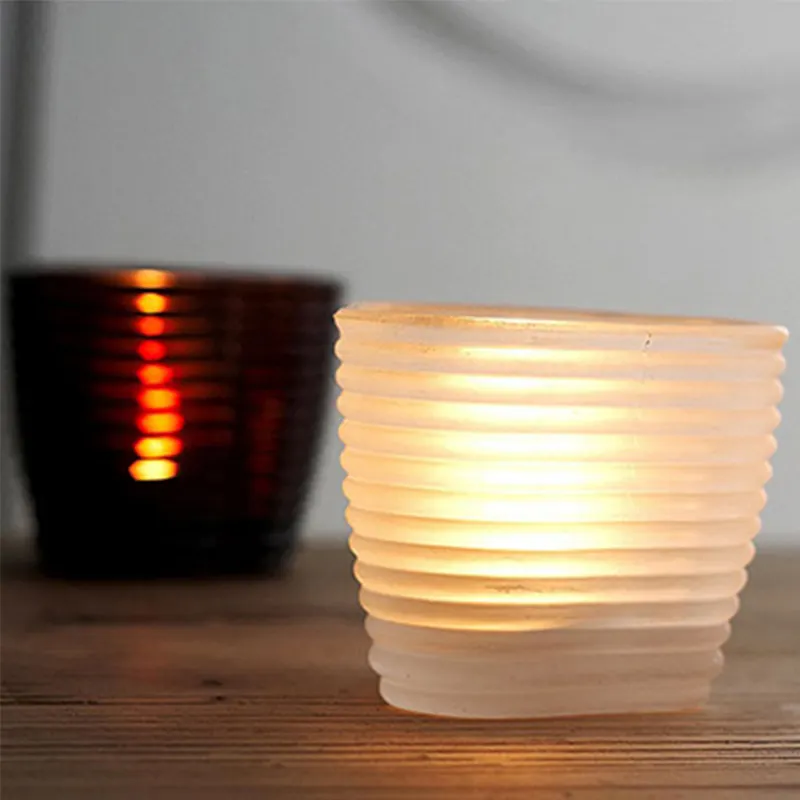 Einfache Glas Kerzenhalter Möbel kreative Wohn accessoires Wellpappe kleine Tee Kerze Tasse Kerzenhalter