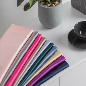 Drap plat personnalisé en soie glacée lavée couleur unie pour l'été, taille King/Queen, doux et agréable pour la peau, idéal pour la maison et l'hôtel - Product Image 6