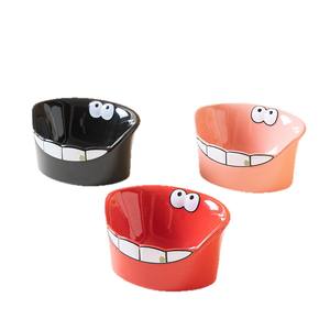 Bol à eau en céramique <span class=keywords><strong>pour</strong></span> animaux de compagnie, design créatif de dessin animé, grand bol à eau à large ouverture, bol <span class=keywords><strong>pour</strong></span> <span class=keywords><strong>chien</strong></span>, bol spécial <span class=keywords><strong>pour</strong></span> chat à pattes courtes, bol à nourriture <span class=keywords><strong>pour</strong></span> chat - Product Image 1