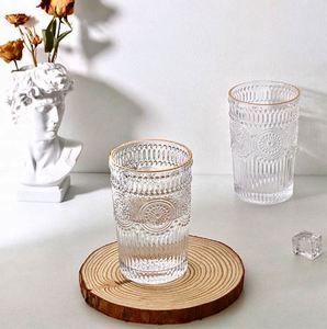 Bicchiere Romantico in Vetro Ambrato Stile Vintage per Tè Bubble Tea e Altri Bevande - Product Image 3