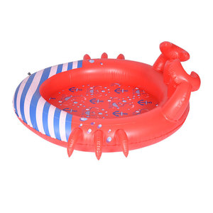 สระน้ำเป่าลมรูปปู สีแดง ทำจาก PVC สำหรับเด็กเล่นน้ำกลางแจ้ง ใช้ในบ้าน - Product Image 1