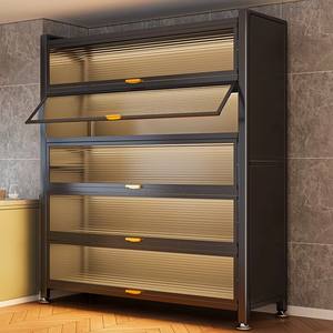 5 portes rabattables anti-poussière moderne armoire à épices de cuisine compacte comptoir efficace unité de stockage de condiments meubles de bureau - Product Image 4