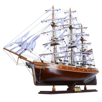 T016 OMH Cutty Sark, modèle de bateau personnalisé en bois de cèdre noir, bateau à voile haut de gamme peint à la main, décoration nautique, Vietnam