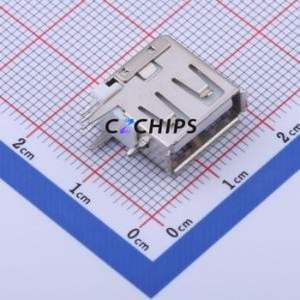 906-552A1012D10200 USB Connector Through hole Component (THT) Connector Type-A USB 2.0 Female Side Insert - Product Image 1