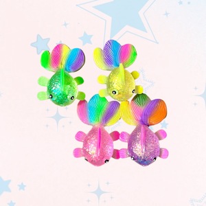 Jouet à presser en maltose en forme de poisson rouge scintillant et coloré, jouet anti-stress pour enfants en forme de poisson arc-en-ciel transparent à rebond lent - Product Image 6