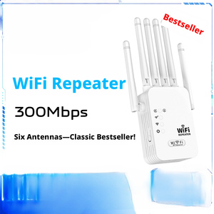 Nouvel <span class=keywords><strong>amplificateur</strong></span> de signal Wi-Fi à six antennes, <span class=keywords><strong>amplificateur</strong></span> 300M, fourniture directe d'usine pour une couverture de toute la maison à domicile - Product Image 1
