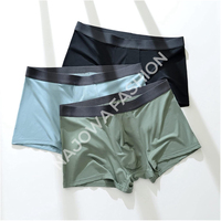 Calzoncillos bóxer para hombre de algodón/spandex transpirable, venta al por mayor OEM, bordado 3D, color personalizado, corte clásico, lavables a máquina