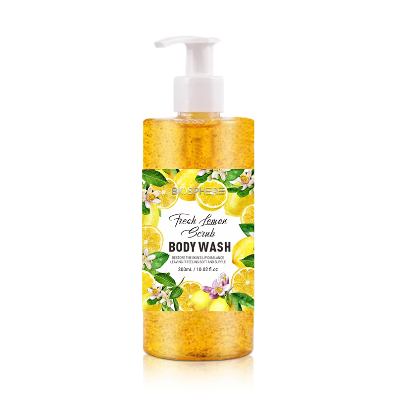 สครับขัดผิวและครีมอาบน้ำกลิ่นเลมอนสดชื่น