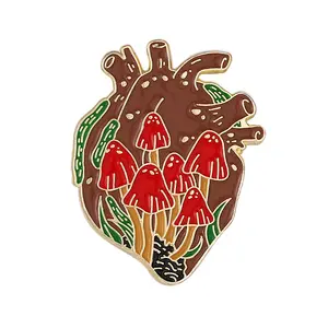 Lukisan Minyak Kreatif Warna Hati Pemodelan Paduan Bros Pakaian Topi Ornamen Banyak Enamel Kerah Pin