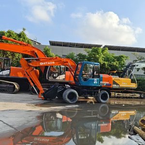 Envío Rápido, Excavadora Usada Hitachi EX100W con Ruedas para Movimiento de Tierras en Venta, Excavadora Usada Original de Japón para Construcción - Product Image 3