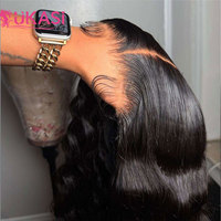 Pelucas de Cabello Humano Virgen Brasileño de 30 Pulgadas, Ondulado, con Encaje Frontal HD 13x4, Pelucas de Cabello Humano de Grado 12A sin Pegamento